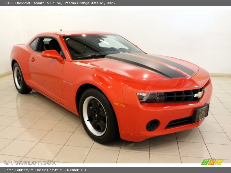 Inferno Orange Metallic / Black 2012 Chevrolet Camaro LS Coupe