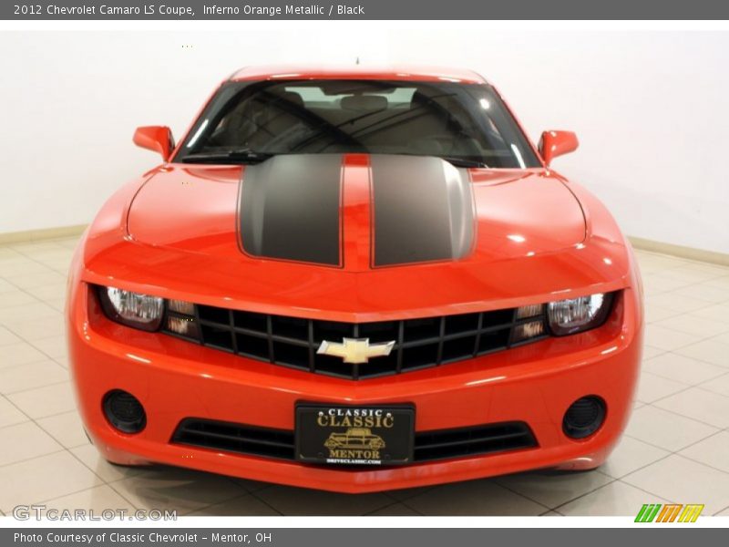 Inferno Orange Metallic / Black 2012 Chevrolet Camaro LS Coupe