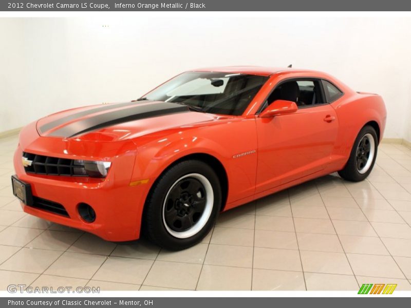 Inferno Orange Metallic / Black 2012 Chevrolet Camaro LS Coupe