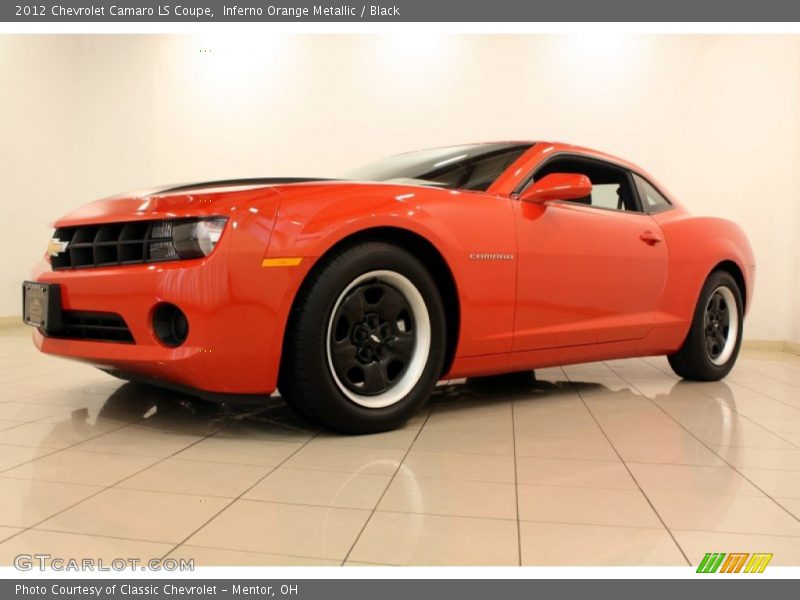 Inferno Orange Metallic / Black 2012 Chevrolet Camaro LS Coupe