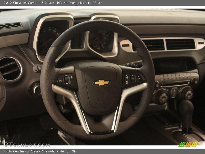 Inferno Orange Metallic / Black 2012 Chevrolet Camaro LS Coupe