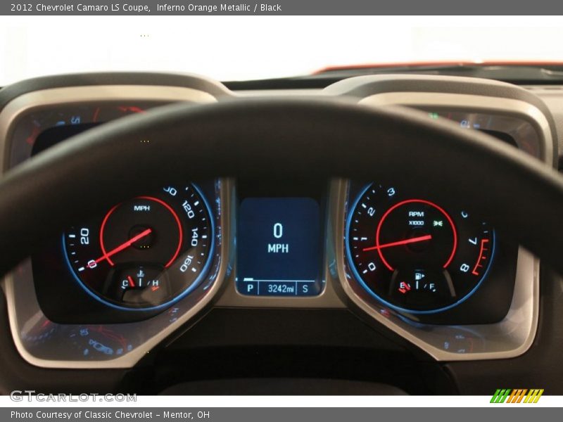 Inferno Orange Metallic / Black 2012 Chevrolet Camaro LS Coupe
