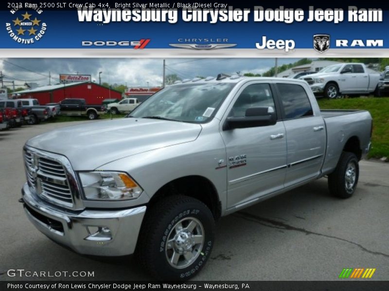 Bright Silver Metallic / Black/Diesel Gray 2013 Ram 2500 SLT Crew Cab 4x4