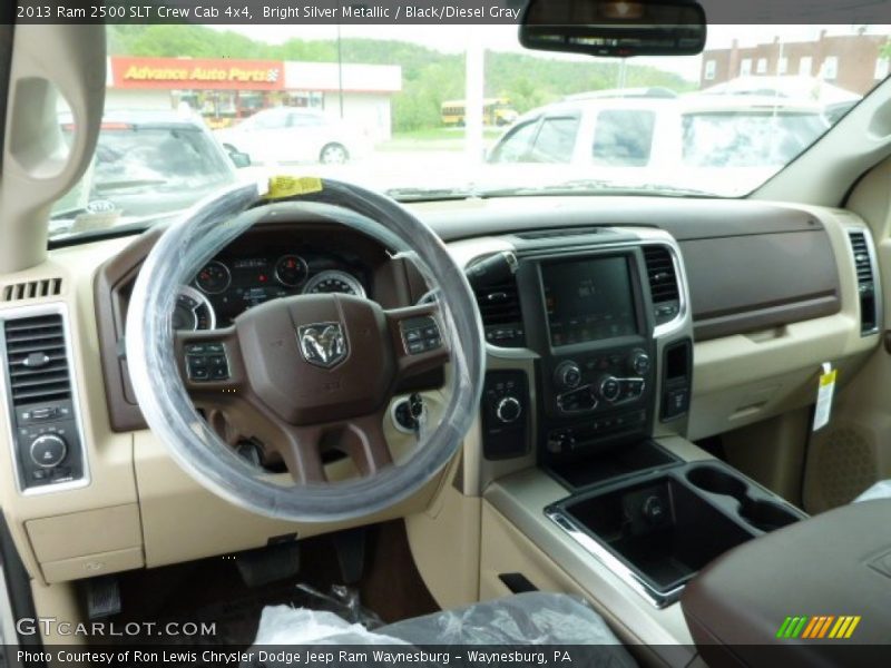 Bright Silver Metallic / Black/Diesel Gray 2013 Ram 2500 SLT Crew Cab 4x4