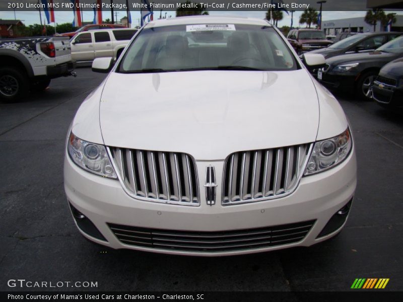 White Platinum Metallic Tri-Coat / Cashmere/Fine Line Ebony 2010 Lincoln MKS FWD Ultimate Package