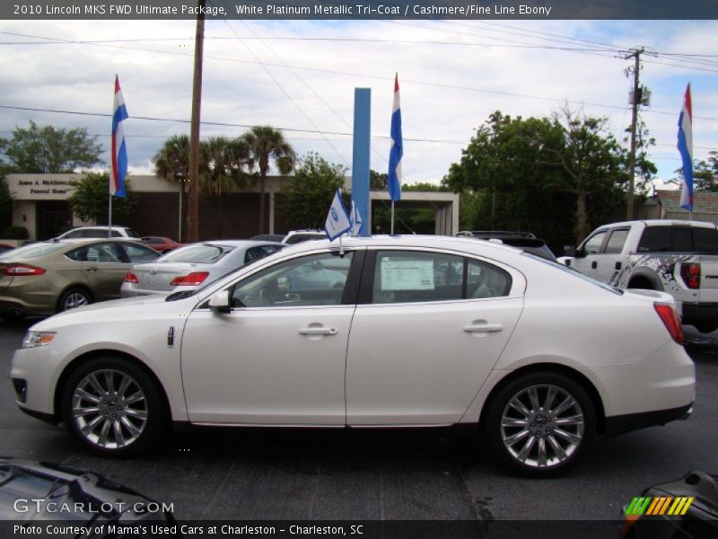White Platinum Metallic Tri-Coat / Cashmere/Fine Line Ebony 2010 Lincoln MKS FWD Ultimate Package