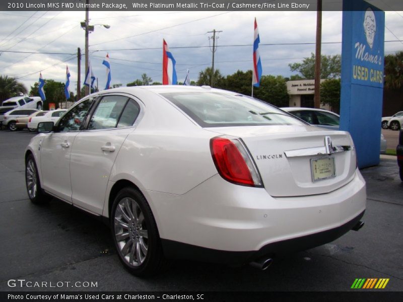 White Platinum Metallic Tri-Coat / Cashmere/Fine Line Ebony 2010 Lincoln MKS FWD Ultimate Package