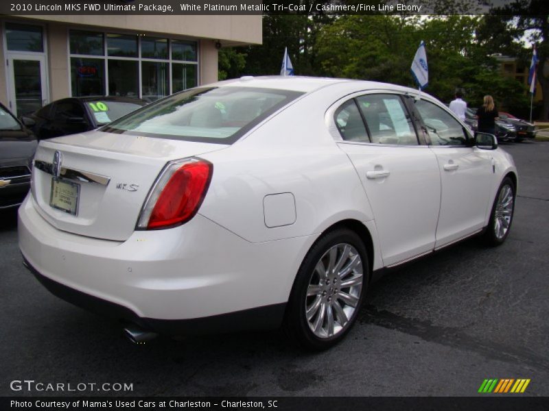 White Platinum Metallic Tri-Coat / Cashmere/Fine Line Ebony 2010 Lincoln MKS FWD Ultimate Package