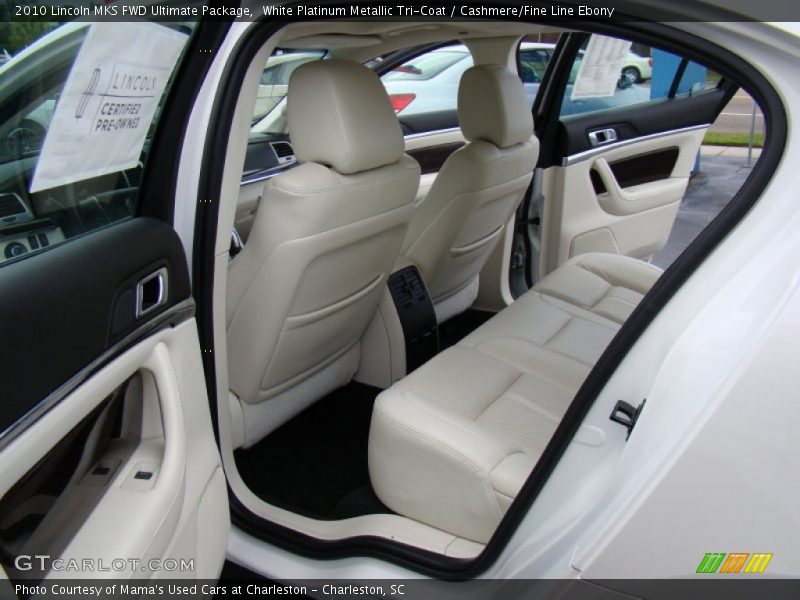 White Platinum Metallic Tri-Coat / Cashmere/Fine Line Ebony 2010 Lincoln MKS FWD Ultimate Package