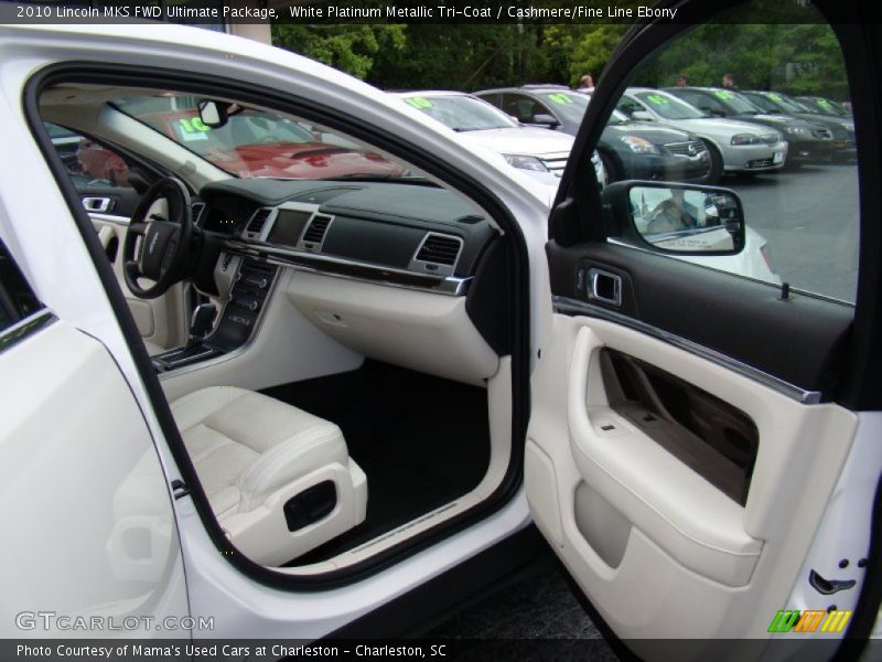 White Platinum Metallic Tri-Coat / Cashmere/Fine Line Ebony 2010 Lincoln MKS FWD Ultimate Package