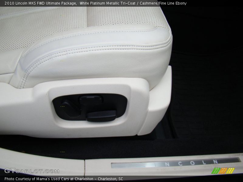 White Platinum Metallic Tri-Coat / Cashmere/Fine Line Ebony 2010 Lincoln MKS FWD Ultimate Package