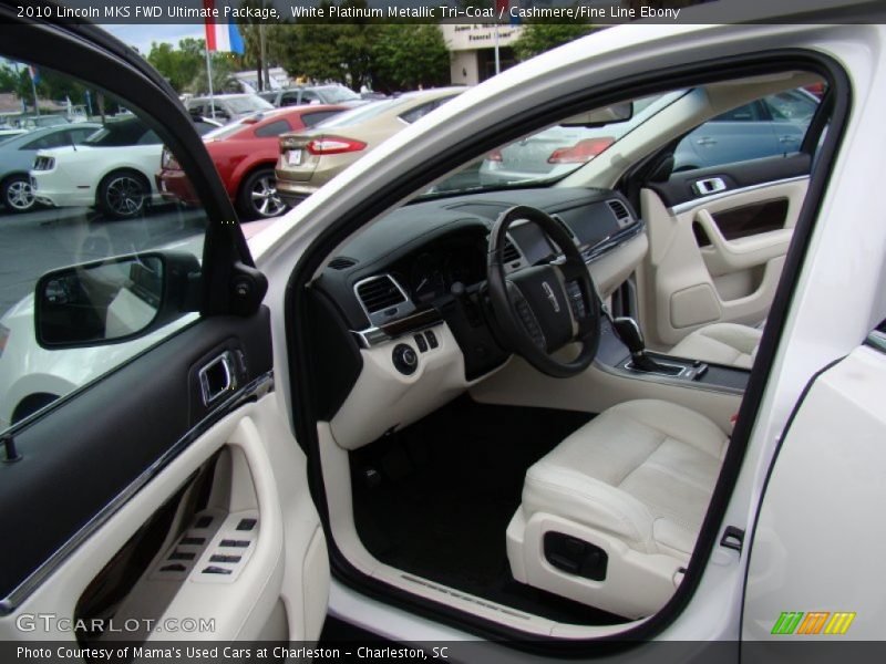 White Platinum Metallic Tri-Coat / Cashmere/Fine Line Ebony 2010 Lincoln MKS FWD Ultimate Package