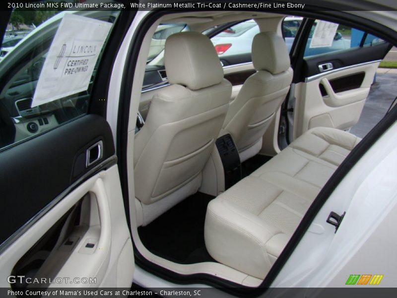White Platinum Metallic Tri-Coat / Cashmere/Fine Line Ebony 2010 Lincoln MKS FWD Ultimate Package