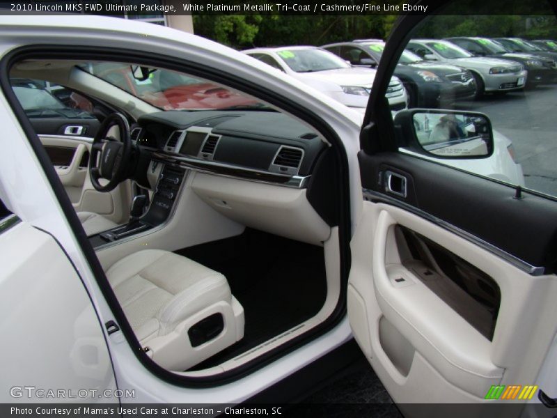 White Platinum Metallic Tri-Coat / Cashmere/Fine Line Ebony 2010 Lincoln MKS FWD Ultimate Package