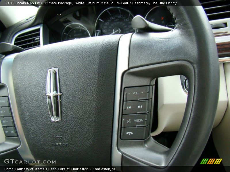 White Platinum Metallic Tri-Coat / Cashmere/Fine Line Ebony 2010 Lincoln MKS FWD Ultimate Package