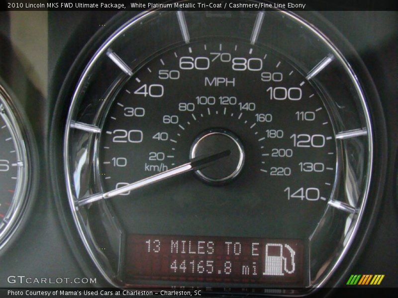 White Platinum Metallic Tri-Coat / Cashmere/Fine Line Ebony 2010 Lincoln MKS FWD Ultimate Package