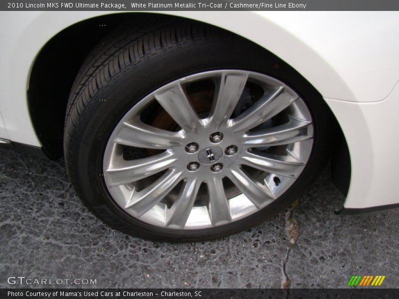 White Platinum Metallic Tri-Coat / Cashmere/Fine Line Ebony 2010 Lincoln MKS FWD Ultimate Package