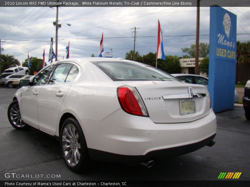 White Platinum Metallic Tri-Coat / Cashmere/Fine Line Ebony 2010 Lincoln MKS FWD Ultimate Package