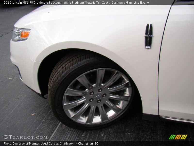 White Platinum Metallic Tri-Coat / Cashmere/Fine Line Ebony 2010 Lincoln MKS FWD Ultimate Package