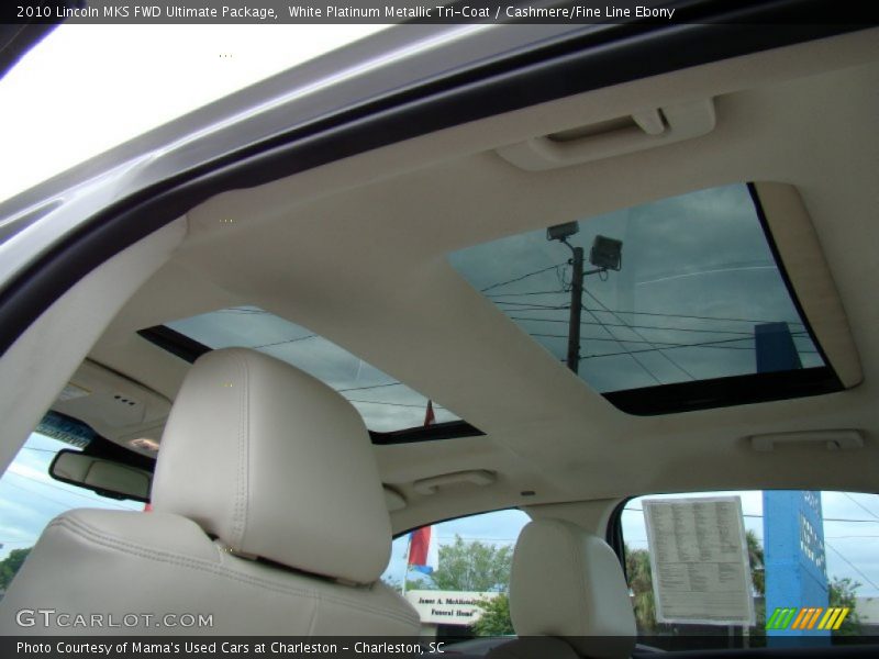 White Platinum Metallic Tri-Coat / Cashmere/Fine Line Ebony 2010 Lincoln MKS FWD Ultimate Package