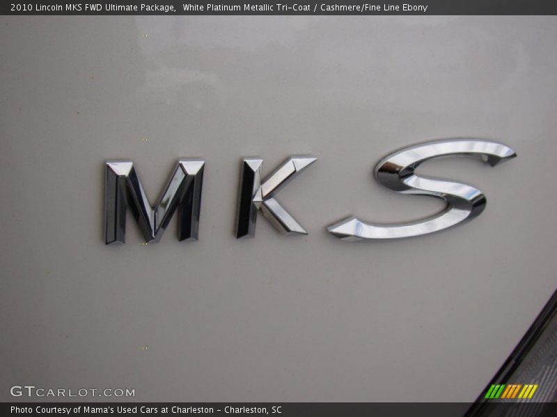 White Platinum Metallic Tri-Coat / Cashmere/Fine Line Ebony 2010 Lincoln MKS FWD Ultimate Package