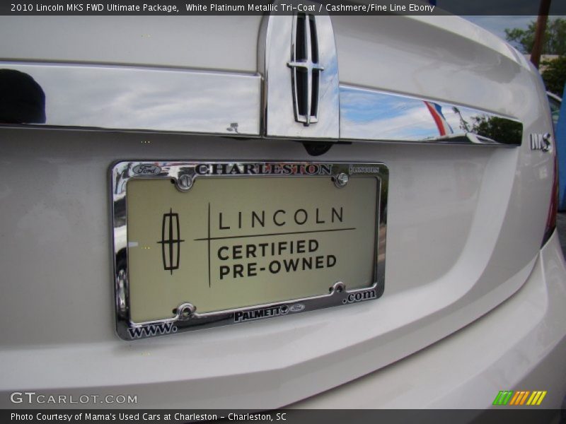 White Platinum Metallic Tri-Coat / Cashmere/Fine Line Ebony 2010 Lincoln MKS FWD Ultimate Package