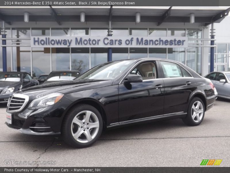 Black / Silk Beige/Espresso Brown 2014 Mercedes-Benz E 350 4Matic Sedan
