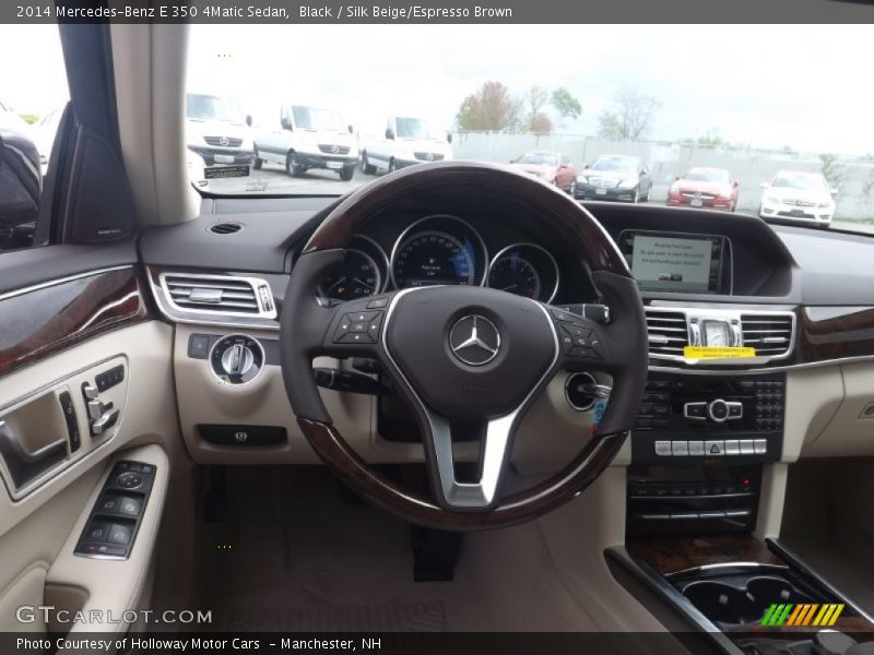 Black / Silk Beige/Espresso Brown 2014 Mercedes-Benz E 350 4Matic Sedan