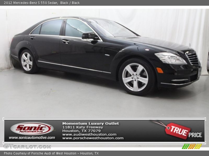 Black / Black 2012 Mercedes-Benz S 550 Sedan