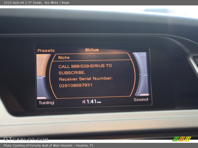 Ibis White / Beige 2010 Audi A4 2.0T Sedan