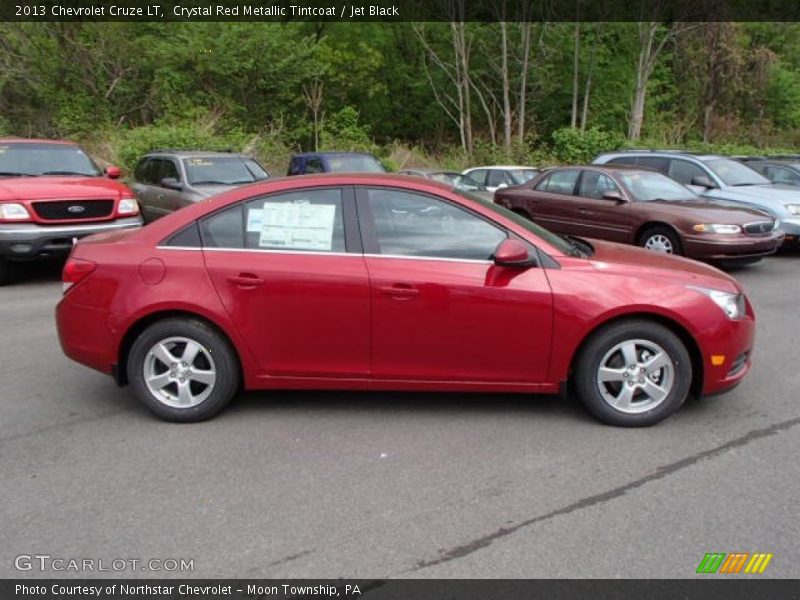 Crystal Red Metallic Tintcoat / Jet Black 2013 Chevrolet Cruze LT