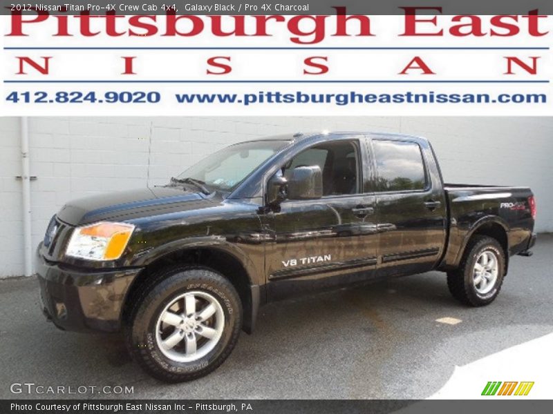 Galaxy Black / Pro 4X Charcoal 2012 Nissan Titan Pro-4X Crew Cab 4x4