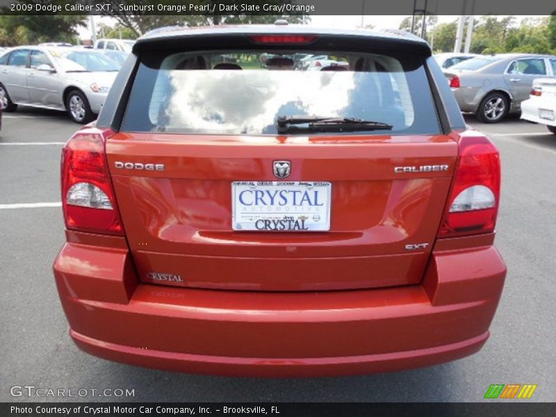 Sunburst Orange Pearl / Dark Slate Gray/Orange 2009 Dodge Caliber SXT