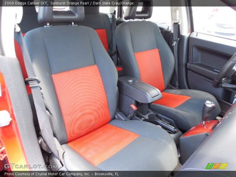  2009 Caliber SXT Dark Slate Gray/Orange Interior