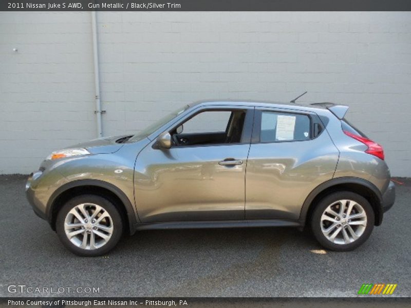 Gun Metallic / Black/Silver Trim 2011 Nissan Juke S AWD