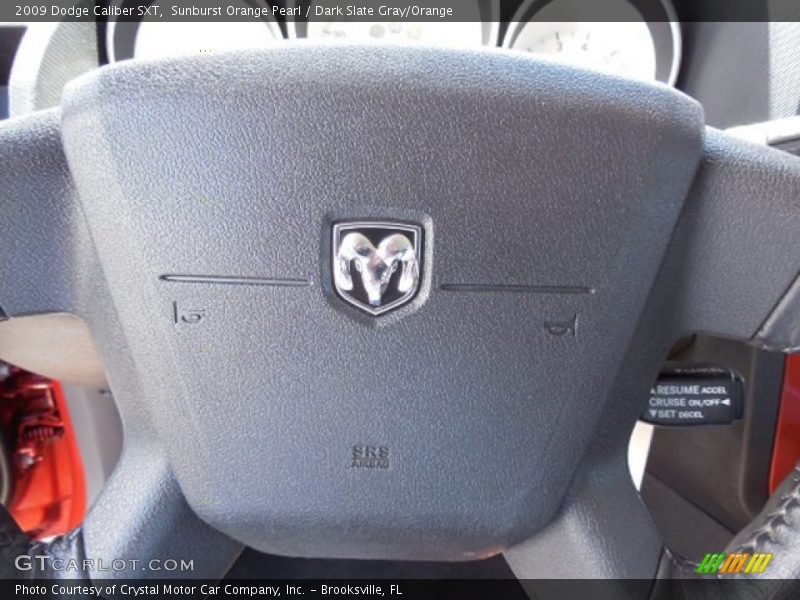 Sunburst Orange Pearl / Dark Slate Gray/Orange 2009 Dodge Caliber SXT