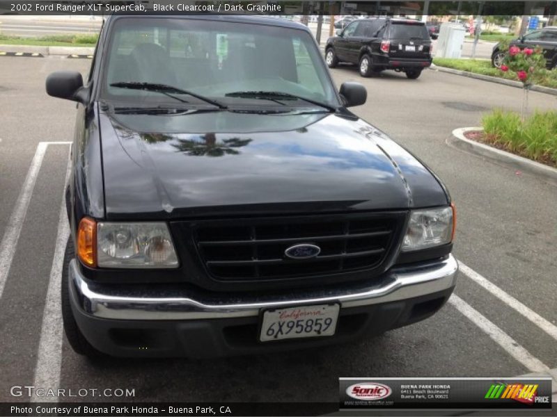 Black Clearcoat / Dark Graphite 2002 Ford Ranger XLT SuperCab