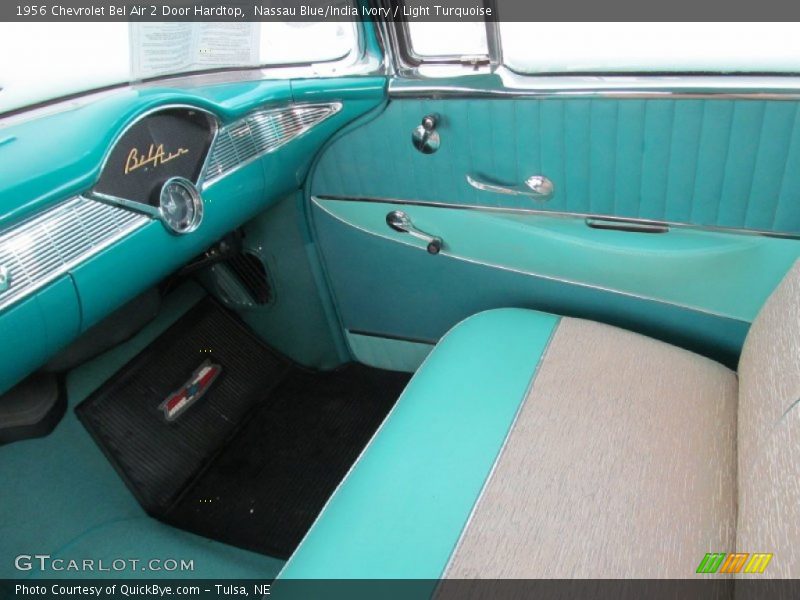 Nassau Blue/India Ivory / Light Turquoise 1956 Chevrolet Bel Air 2 Door Hardtop