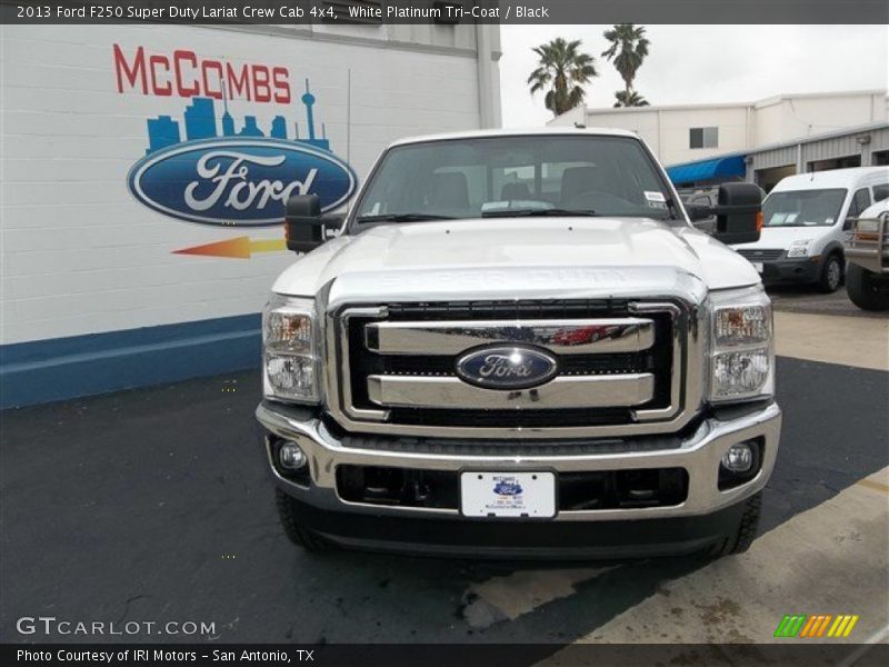 White Platinum Tri-Coat / Black 2013 Ford F250 Super Duty Lariat Crew Cab 4x4