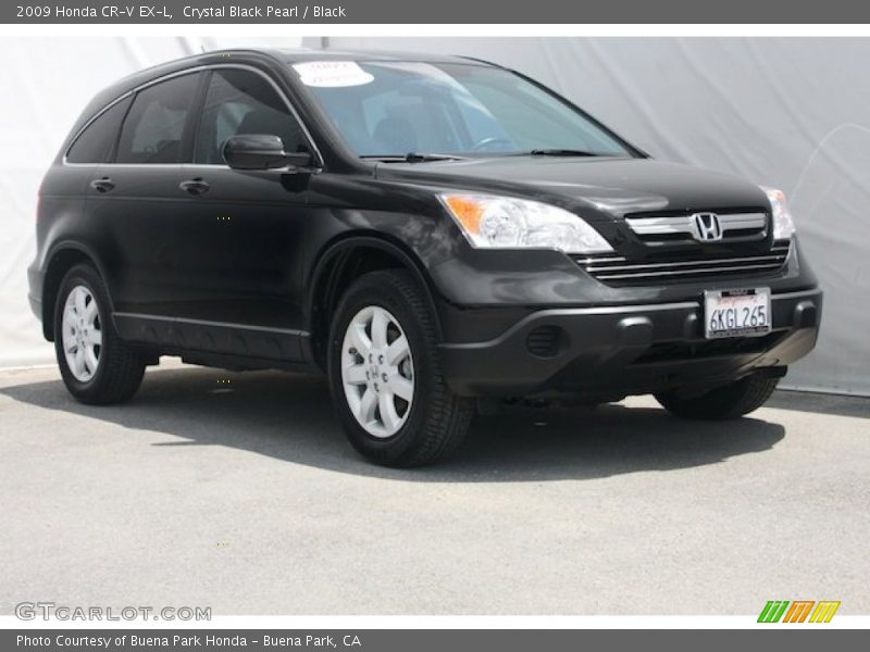 Crystal Black Pearl / Black 2009 Honda CR-V EX-L