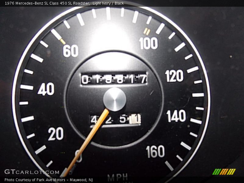 Light Ivory / Black 1976 Mercedes-Benz SL Class 450 SL Roadster