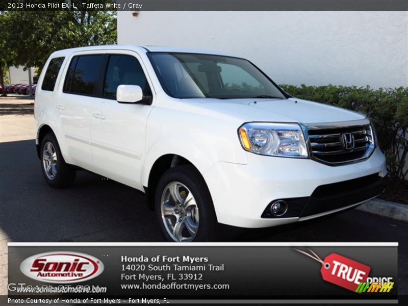 Taffeta White / Gray 2013 Honda Pilot EX-L