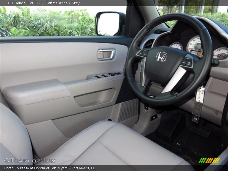 Taffeta White / Gray 2013 Honda Pilot EX-L