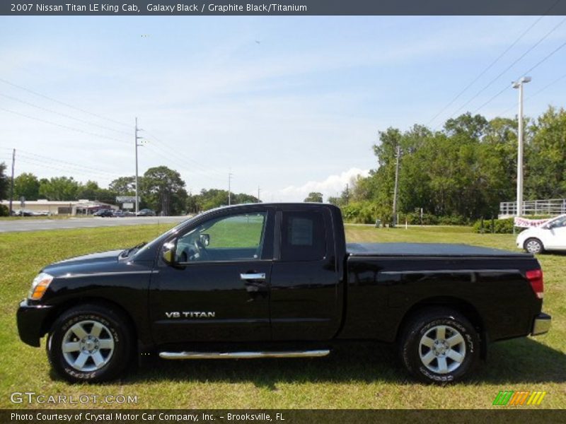 Galaxy Black / Graphite Black/Titanium 2007 Nissan Titan LE King Cab