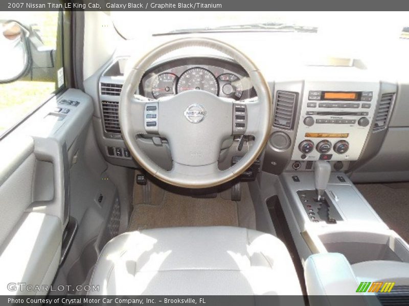 Galaxy Black / Graphite Black/Titanium 2007 Nissan Titan LE King Cab