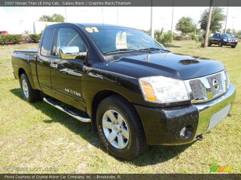 Galaxy Black / Graphite Black/Titanium 2007 Nissan Titan LE King Cab