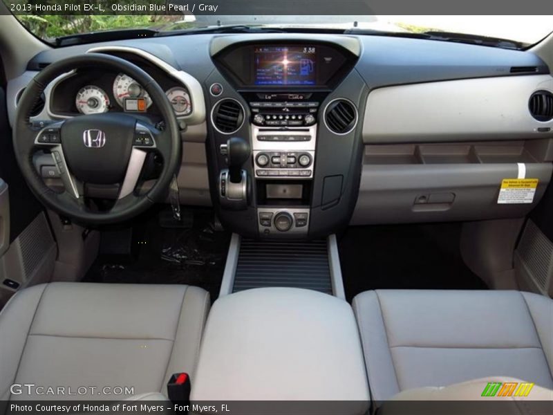 Obsidian Blue Pearl / Gray 2013 Honda Pilot EX-L