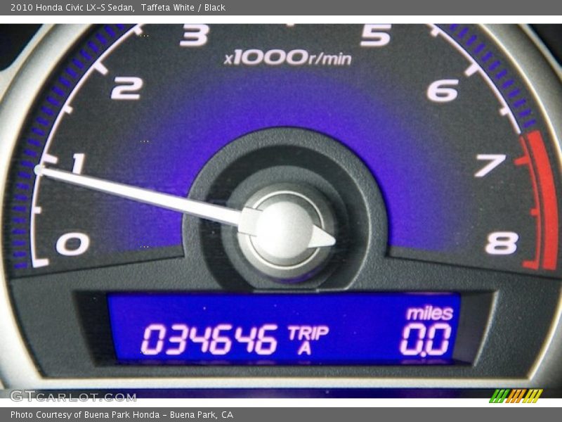Taffeta White / Black 2010 Honda Civic LX-S Sedan