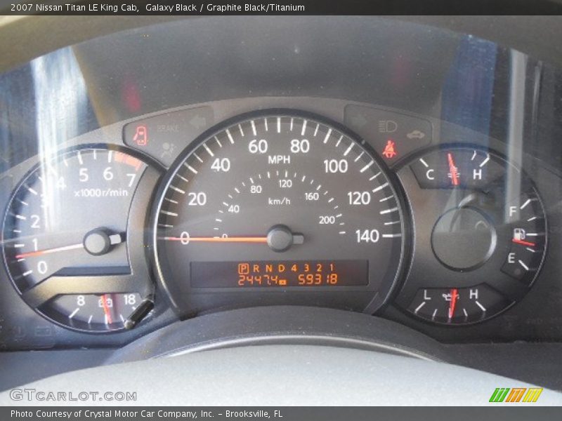 Galaxy Black / Graphite Black/Titanium 2007 Nissan Titan LE King Cab