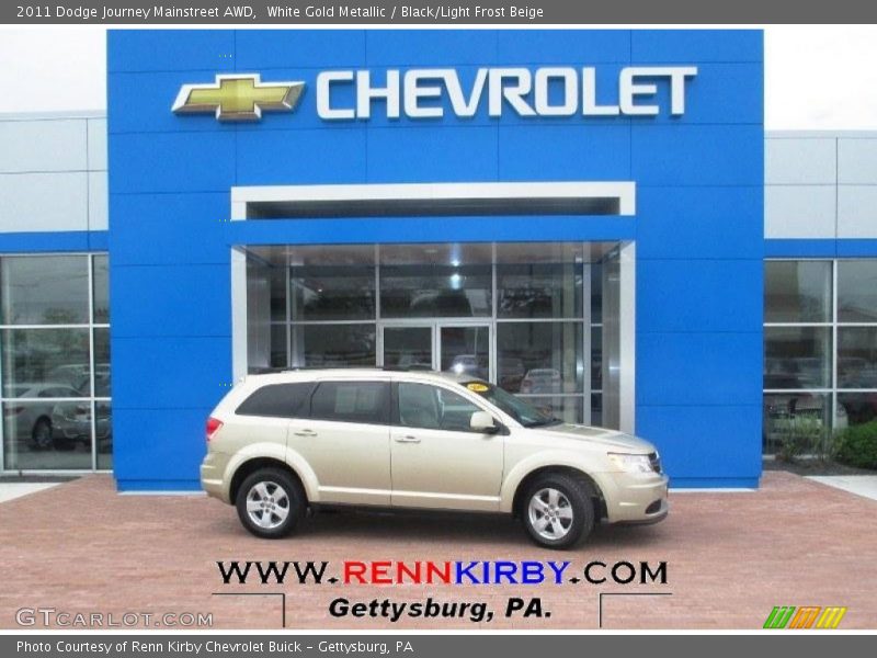 White Gold Metallic / Black/Light Frost Beige 2011 Dodge Journey Mainstreet AWD